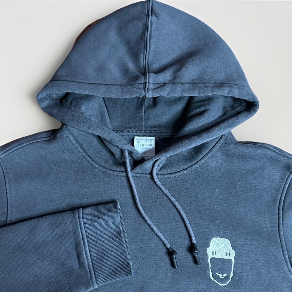 Spittin Chiclets Hoodie Mens Medium Gray Barstool Hockey Podcast Biz Logo NHL